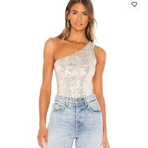 Revolve super down one shoulder body suit